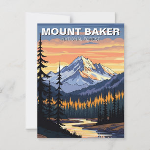 Mount Baker National Forest Washington travel Postcard