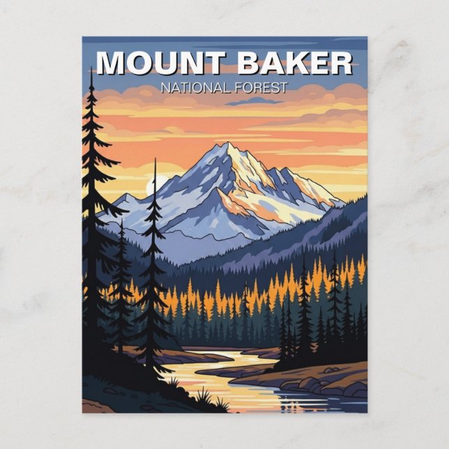 Mount Baker National Forest Washington travel Postcard (Front)