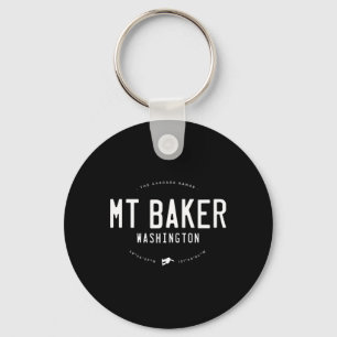 Mount Baker Washington Graphic Distressed Vintage  Key Ring