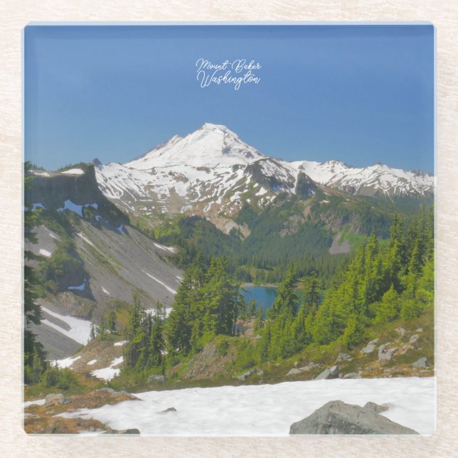 Mount Baker Washington Landscape Photo Coaster (Front)