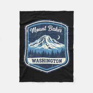 Mount baker washington mountain nature outdoor fleece blanket