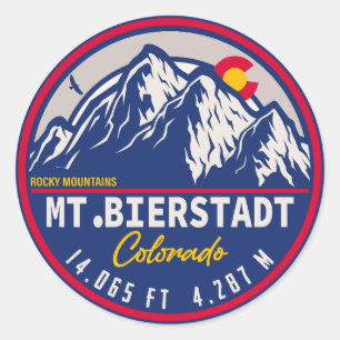 Mount Bierstadt - Colorado 14ers fourteener Sunset Classic Round Sticker