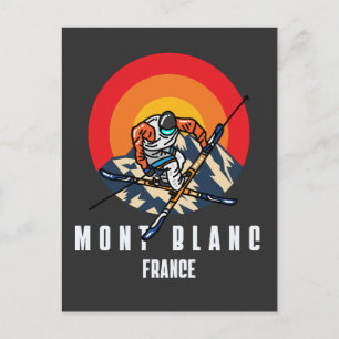 Mount Blanc Ski France  Postcard