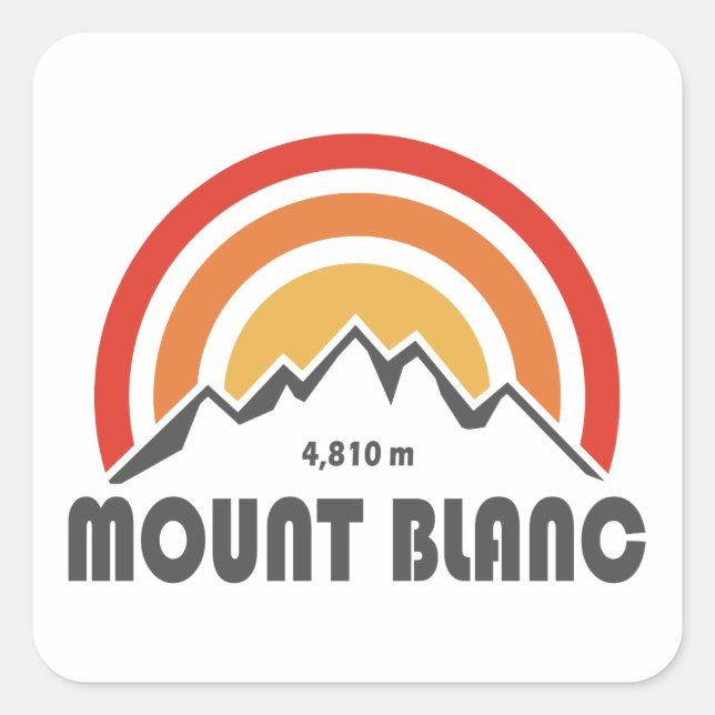 Mount Blanc Square Sticker (Front)