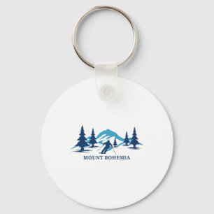 Mount Bohemia Michigan Ski Resort Skiing Skier Key Ring