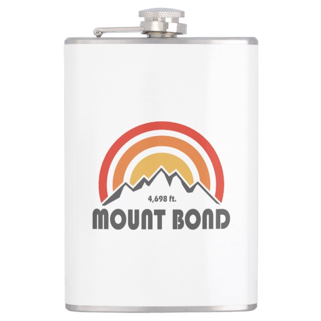 Mount Bond New Hampshire Hip Flask (Front)