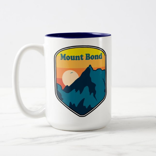 Mount Bond New Hampshire Sunrise Two-Tone Coffee Mug (Left)