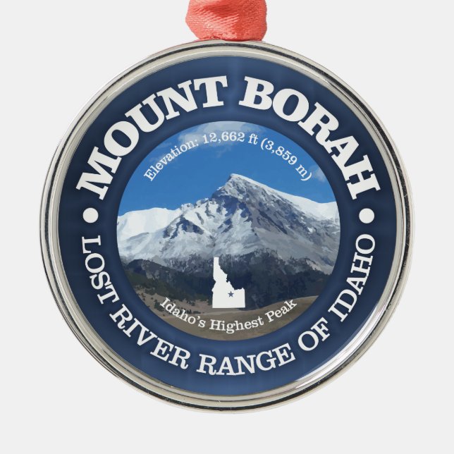 Mount Borah Metal Tree Decoration (Front)