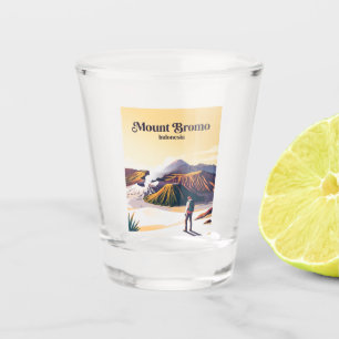 Mount Bromo Indonesia Shot Glass