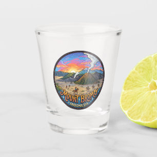 Mount Bromo Indonesia Shot Glass