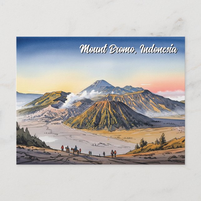 Mount Bromo Indonesia Travel Postcard (Front)