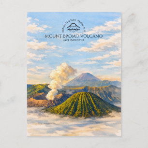 Mount Bromo Volcano, Bromo Tengger Semeru N.P. Postcard