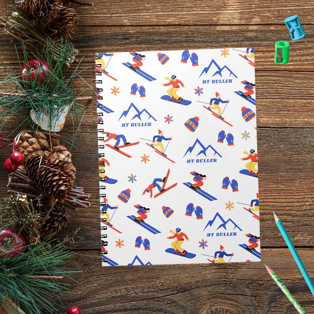 Mount Buller Australia Ski Snowboard Pattern Notebook (Creator Uploaded)