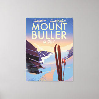 Mount Buller Australia vintage Ski poster Canvas Print
