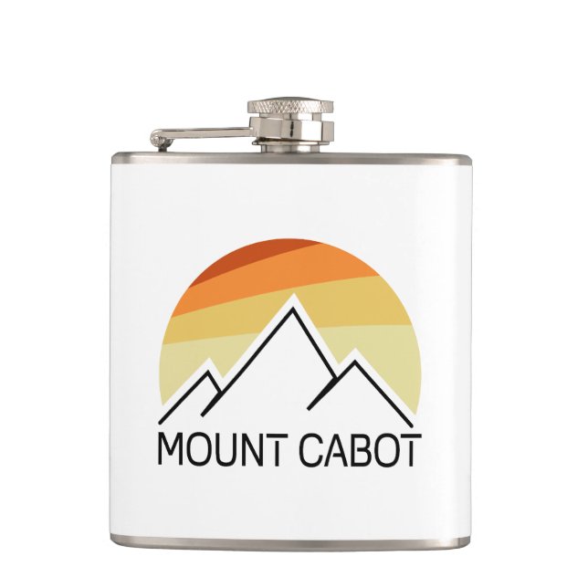 Mount Cabot New Hampshire Retro Hip Flask (Front)