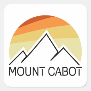 Mount Cabot New Hampshire Retro Square Sticker
