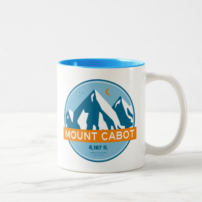 Mount Cabot New Hampshire Stars Moon Two-Tone Coffee Mug (Right)