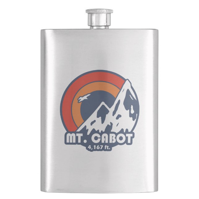 Mount Cabot New Hampshire Sun Eagle Hip Flask (Front)