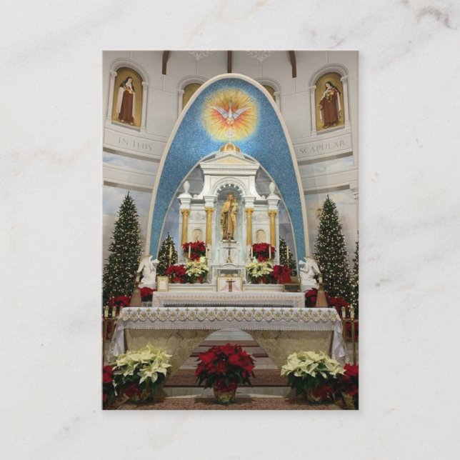 Mount Carmel Religious Catholic Prayer  Holy Card (Front)