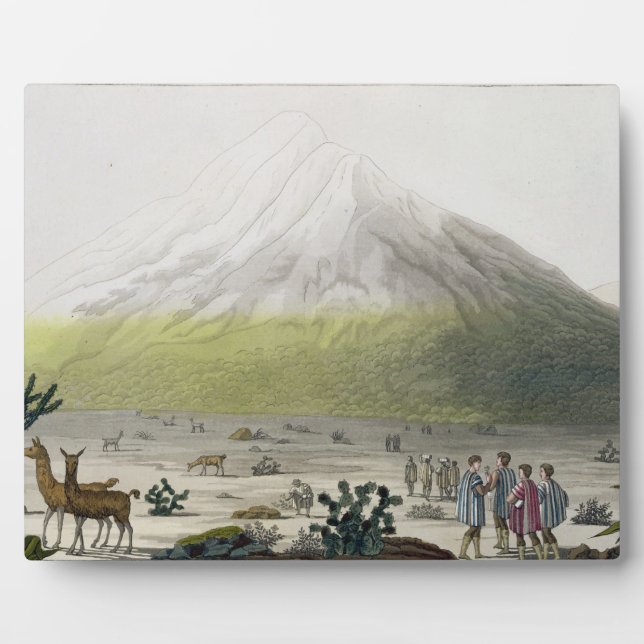 Mount Chimborazo, Ecuador, from 'Le Costume Ancien Plaque (Front)
