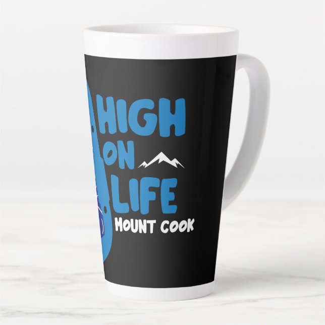 Mount Cook Alpinism New Zealand Latte Mug (Right Angle)