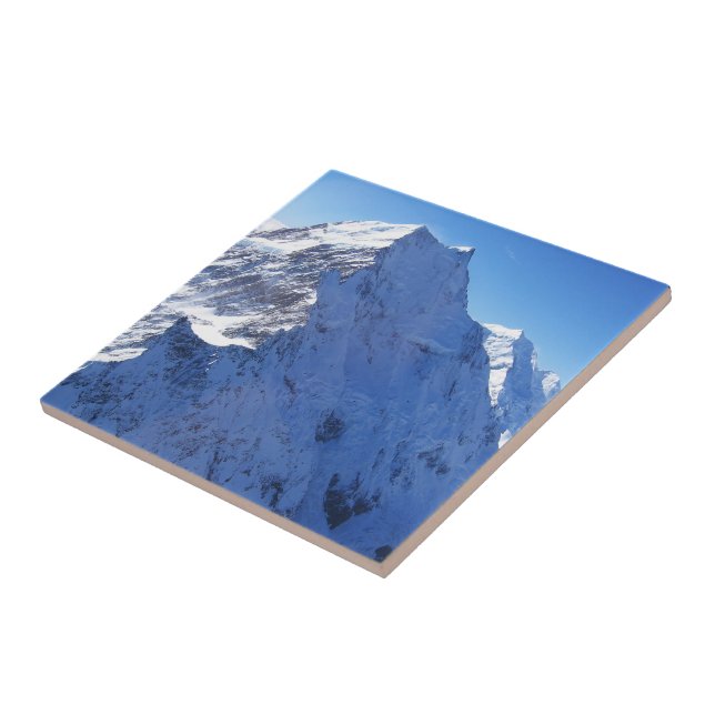Mount Cook (Aoraki) Peak, New Zealand Tile (Side)