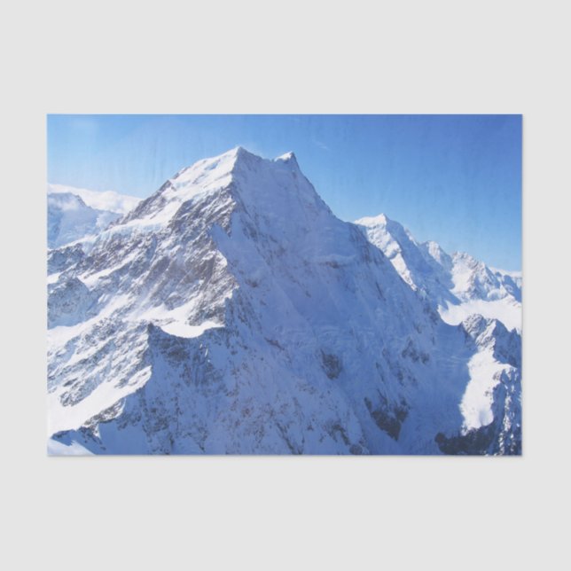Mount Cook (Aoraki) Peak, New Zealand Tissue Paper (Front)