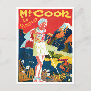 Mount Cook Australia vintage travel Postcard