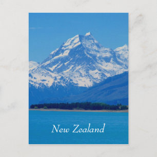 mount cook blue postcard