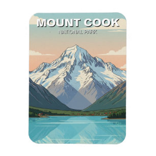 Mount Cook National Park New Zealand Postcard Magnet
