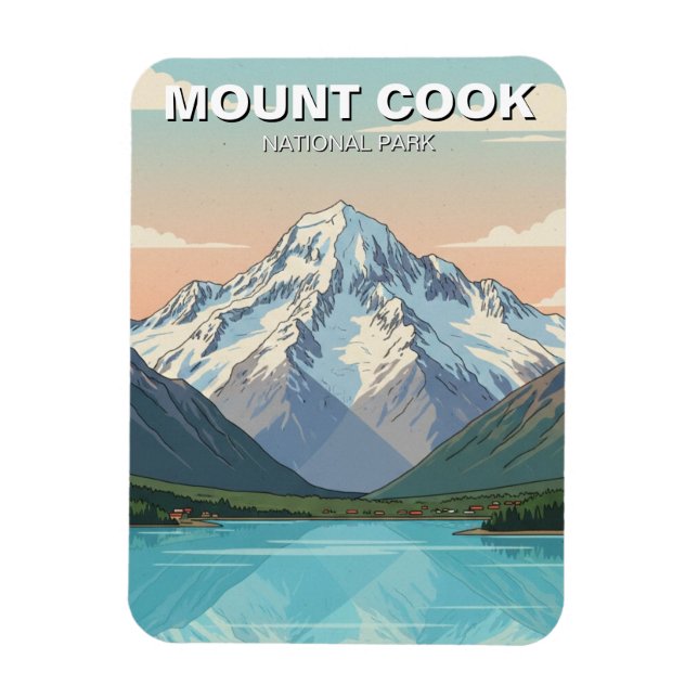 Mount Cook National Park New Zealand Postcard Magnet (Vertical)