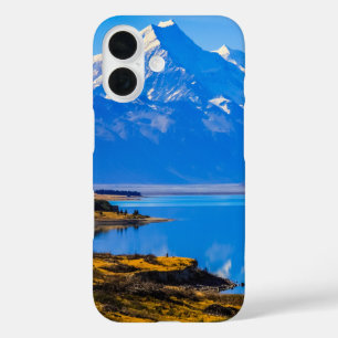 Mount Cook Overlooking Lake Pukaki, NZ iPhone 16 Case