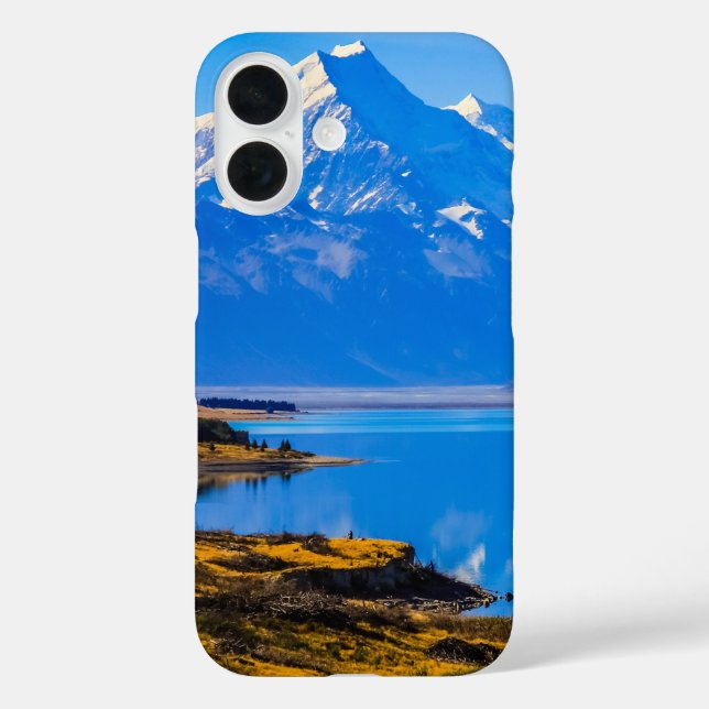 Mount Cook Overlooking Lake Pukaki, NZ Case-Mate iPhone Case (Back)
