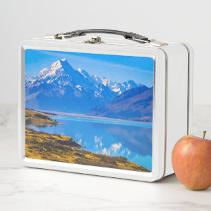 Mount Cook Overlooking Lake Pukaki, NZ Metal Lunch Box