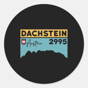 Mount Dachstein Ramsau Styria Austria Skiing Hikin Classic Round Sticker