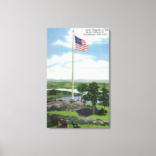 Mount Defiance Giant Flagpole Scene Canvas Print