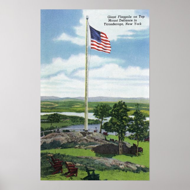 Mount Defiance Giant Flagpole Scene Poster (Front)