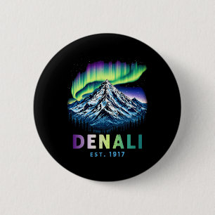 Mount Denali Alaska Mountain Denali National Park 6 Cm Round Badge