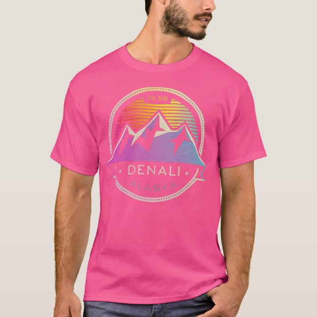 Mount Denali Alaska Mountaineer Climbing National  T-Shirt (Front)
