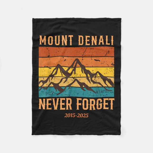 Mount Denali National Park Mount Mckinley Us Fleece Blanket (Front)