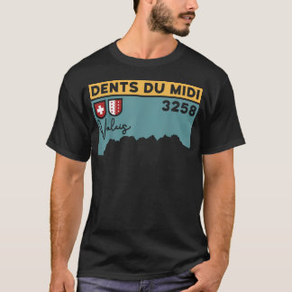 Mount Dents Du Midi Hike Climbing Valais Swiss T-Shirt