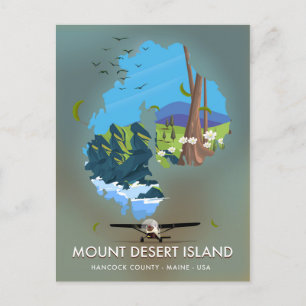 Mount Desert Island ,Hancock County, Maine ,USA, Postcard