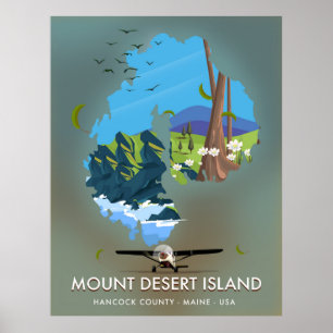 Mount Desert Island ,Hancock County, Maine ,USA, Poster