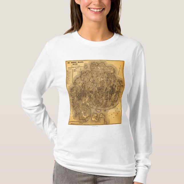 Mount Desert IslandPanoramic Map T-Shirt (Front)
