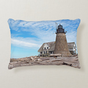 Mount Desert Rock Lighthouse, Maine Accent Pillow