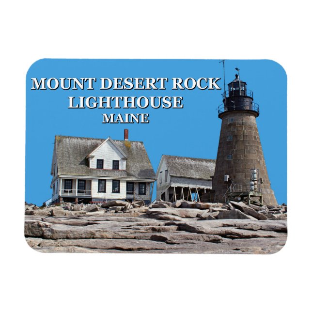 Mount Desert Rock Lighthouse, Maine Magnet (Horizontal)