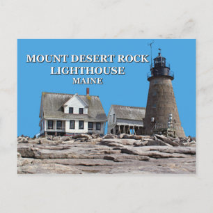 Mount Desert Rock Lighthouse, Maine Postcard