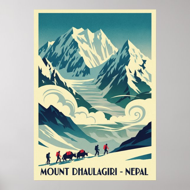 Mount Dhaulagiri Nepal V05 Poster (Front)