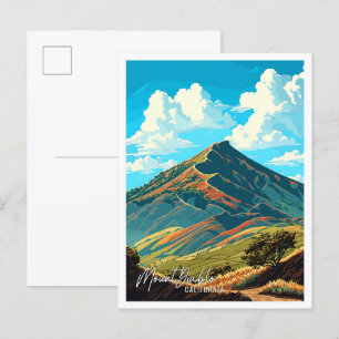 Mount Diablo California vintage illustration Postcard