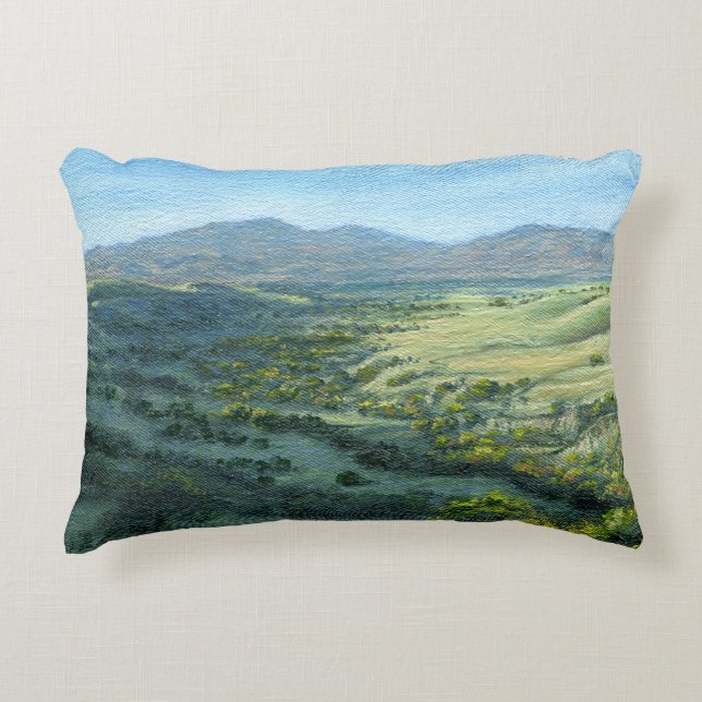 "Mount Diablo Southern View" Pillow (Front)